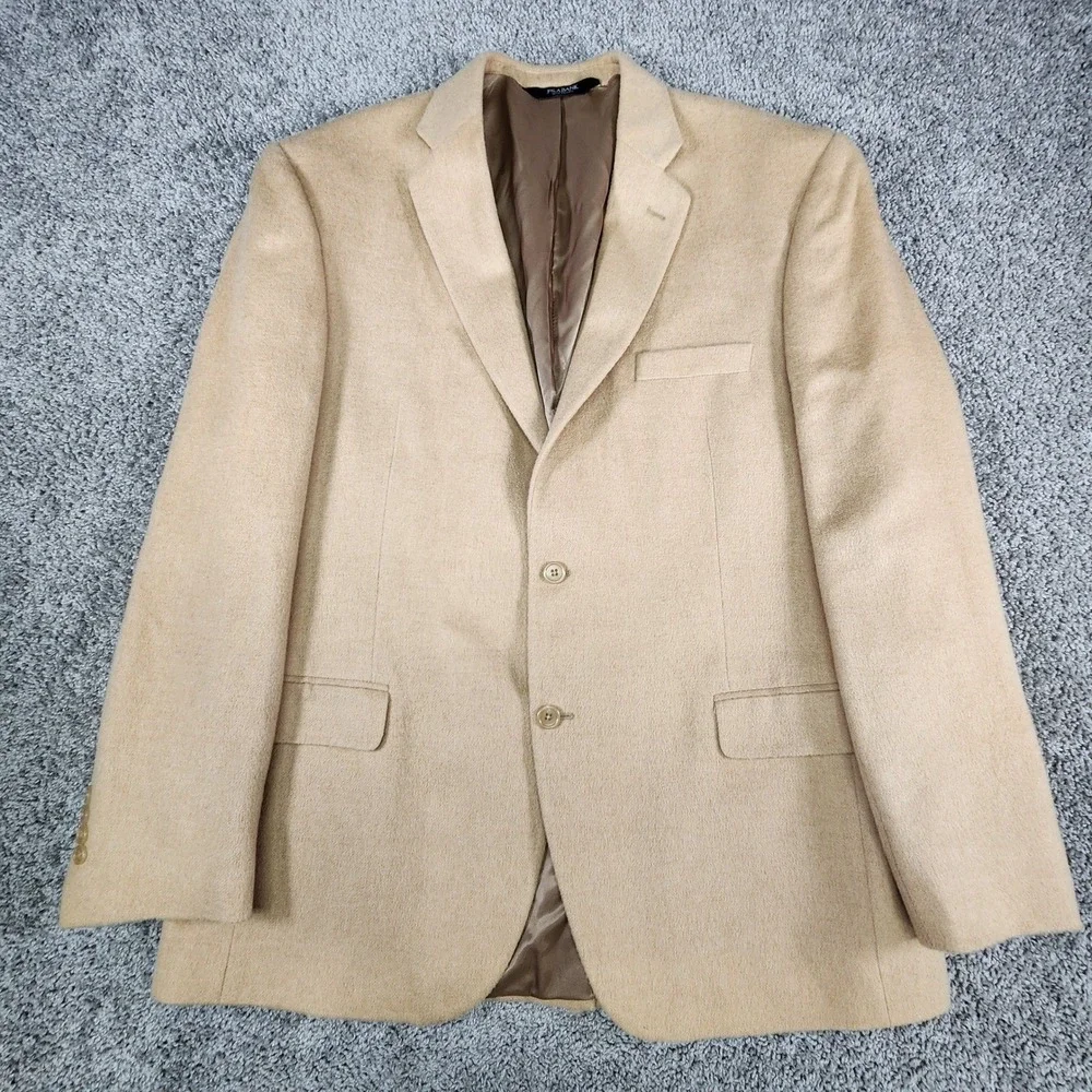 Jos A Bank Camel Hair Blazer 44 Long Beige Classic Luxury Sport‎ Coat Classic